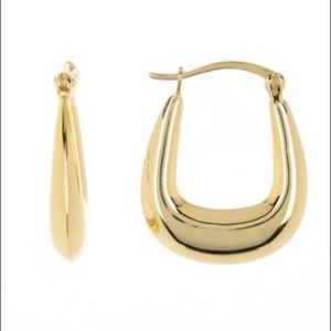 Argento Vivo Square Puff Hoop Earrings
